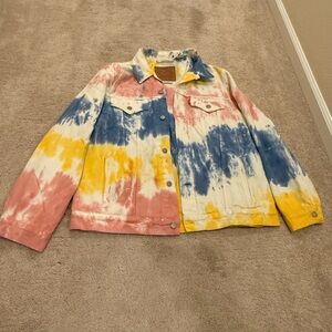 Tie-Dye Jacket - Pink, Blue, Yellow
